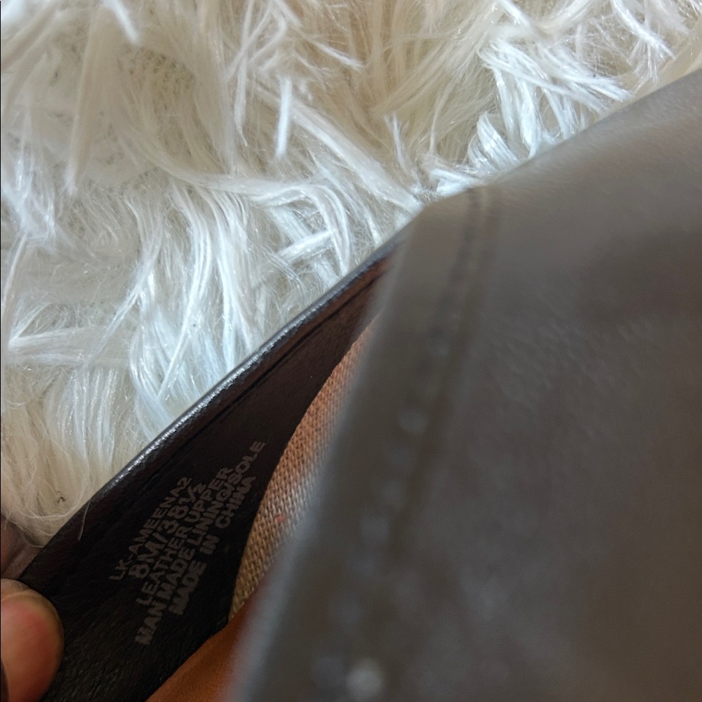 Lucky Brand Black Leather Square-Toe Ballet Flats - Picture 10 of 14